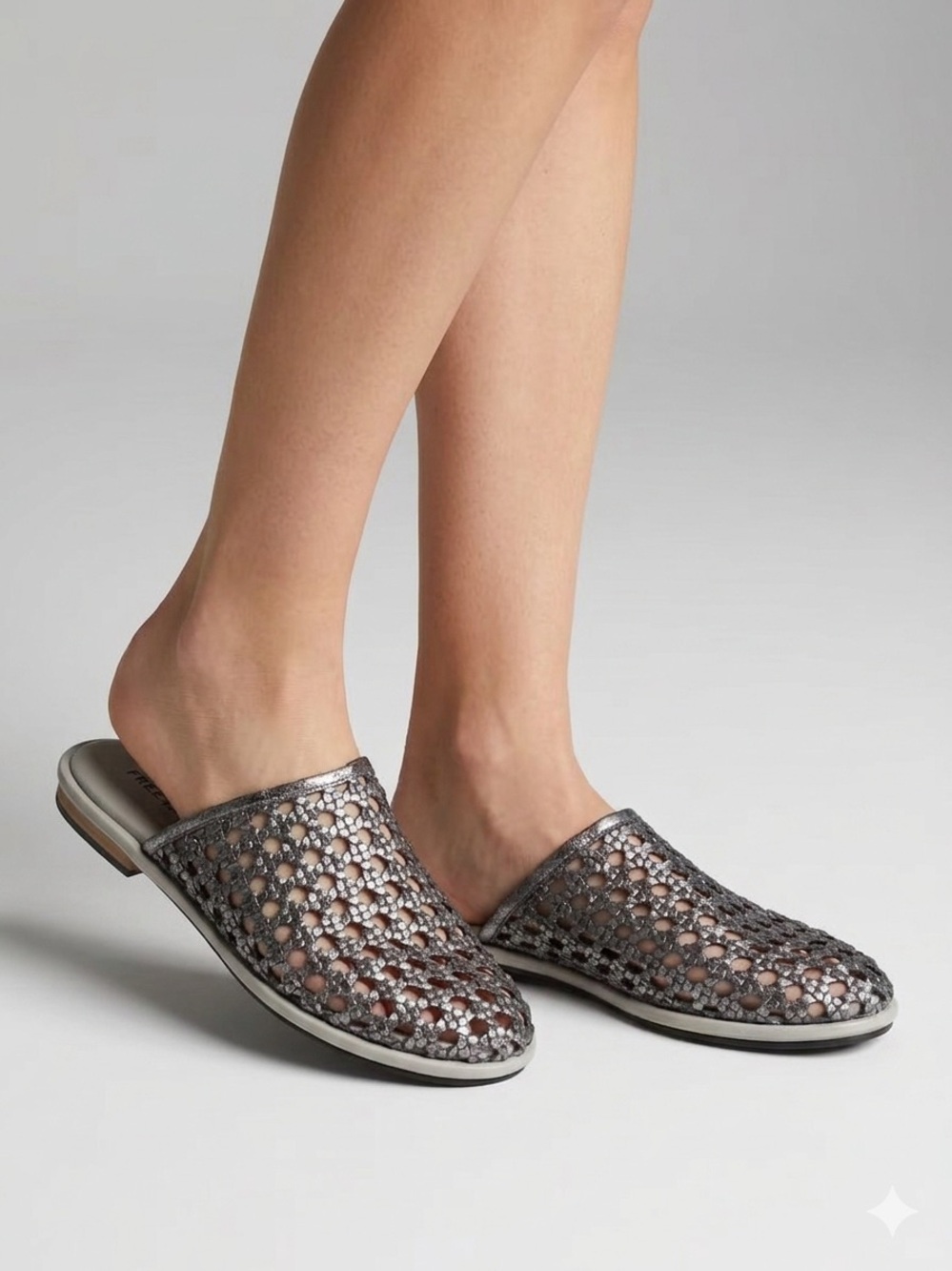 NIB Free People Freya Flat in Gunmetal size 9